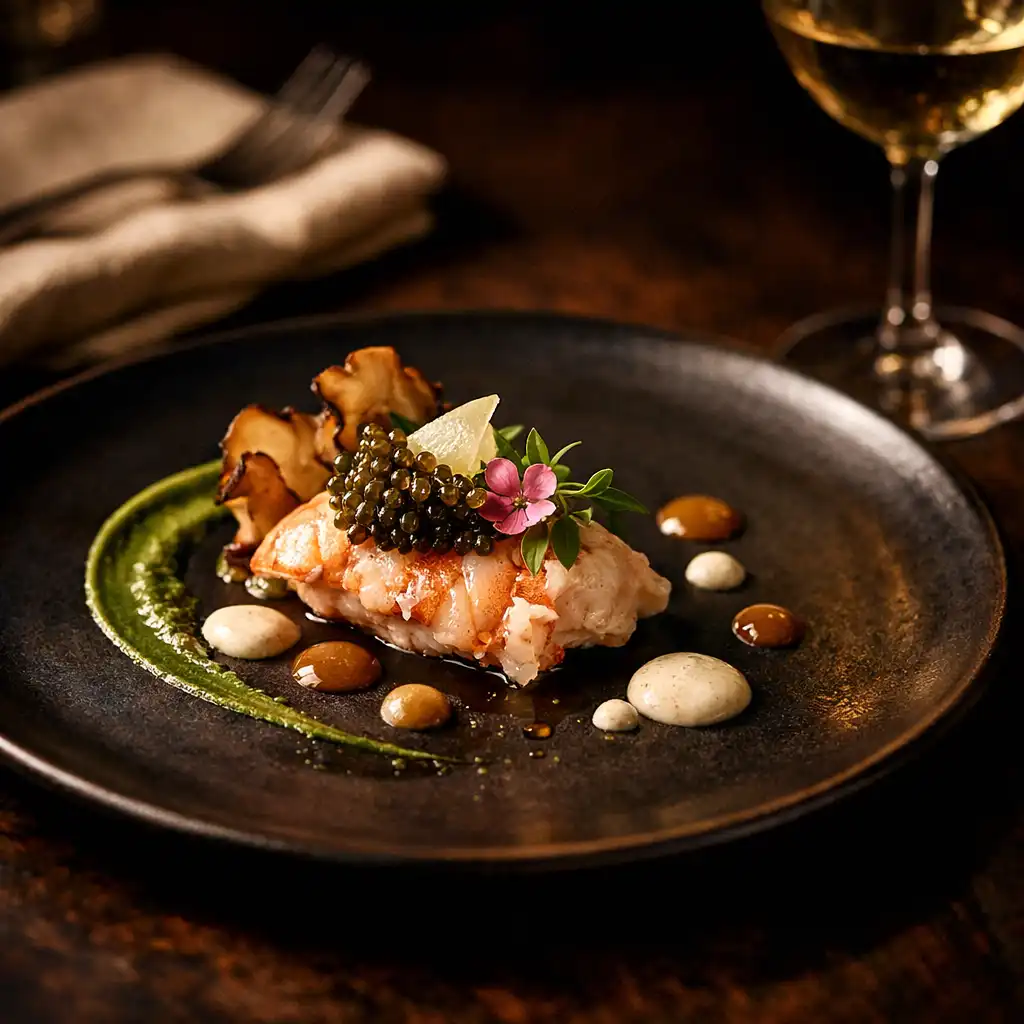 Plat gastronomique raffiné
