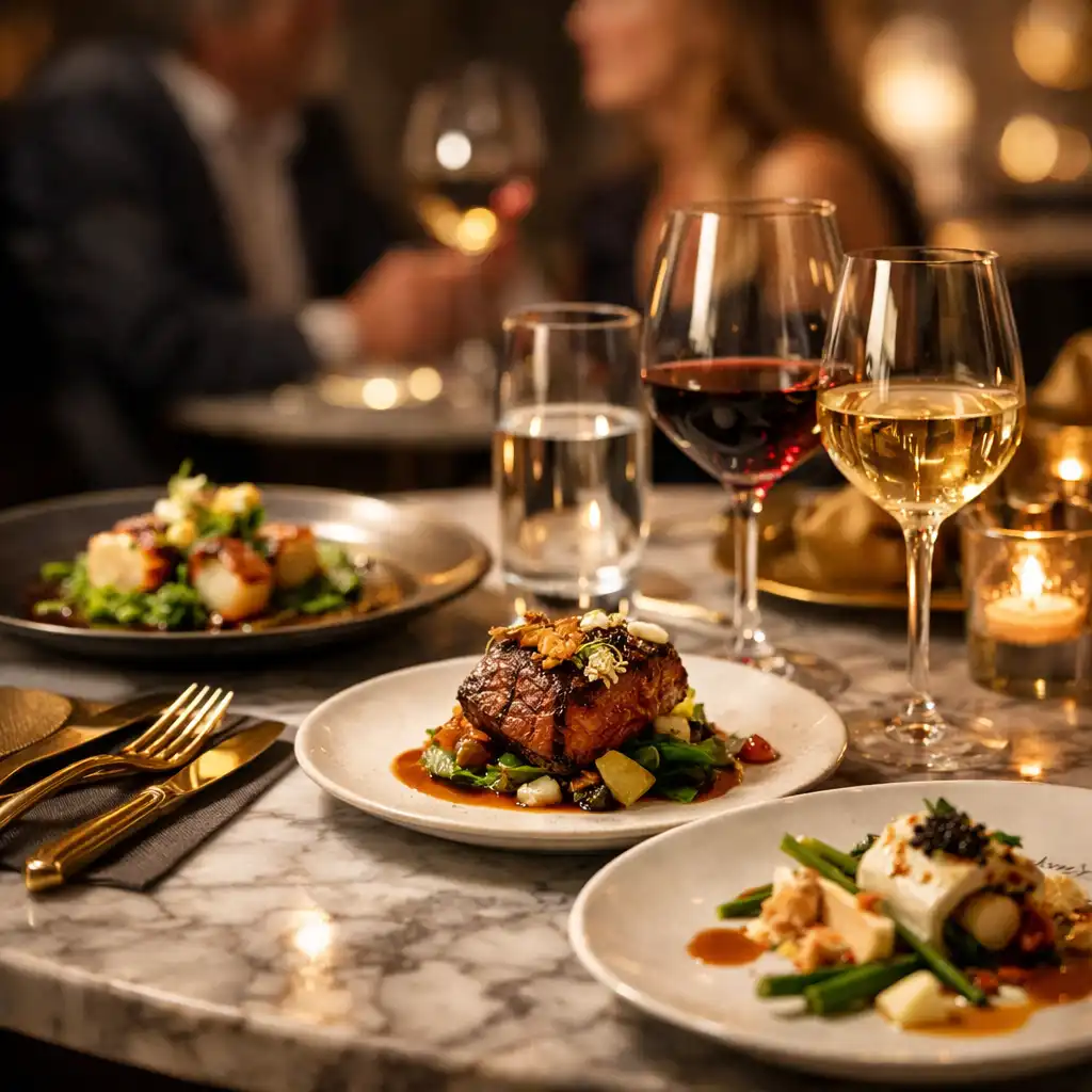 Table gastronomique lors d’un événement